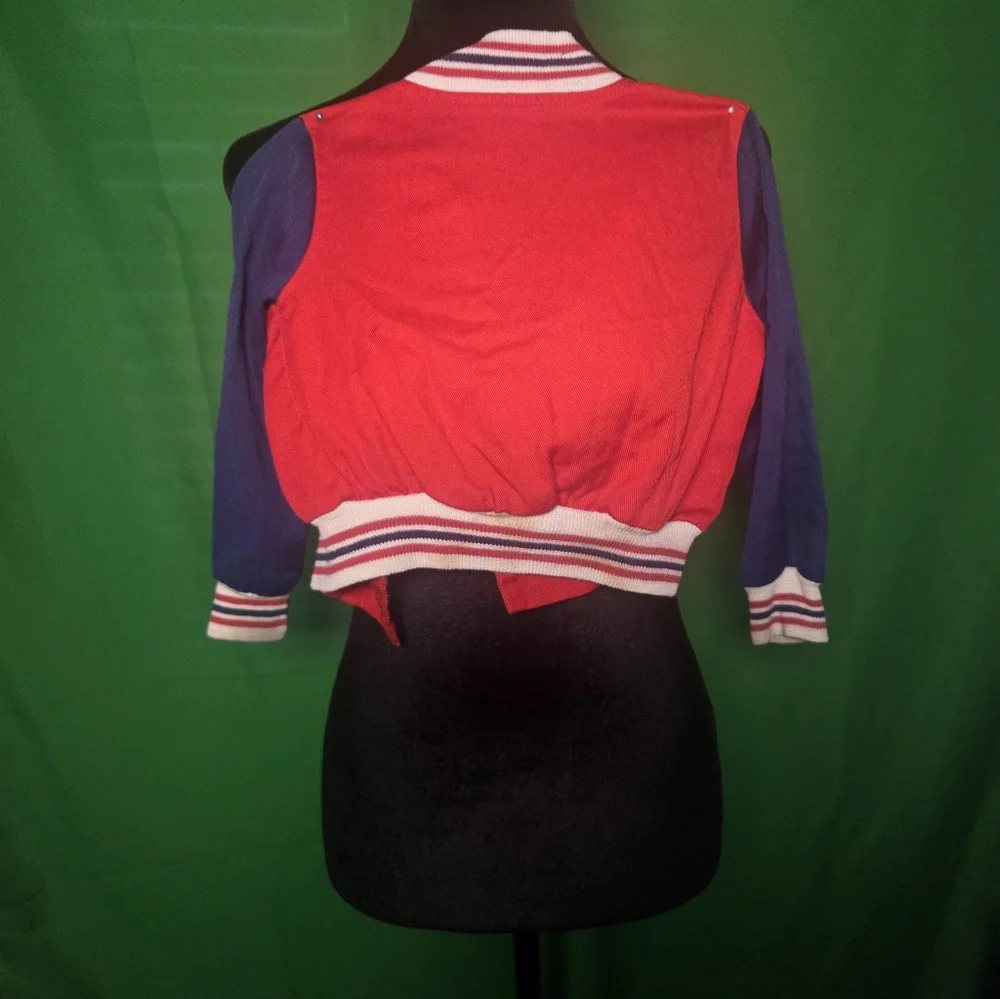 70's Vintage GENERAL Product Co. Red and Navy Kids' Baseball Patch Jacket - Picture 11 of 11